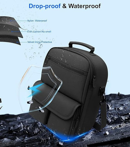 YRXVW Large Carrying Case for Meta Quest 3S/3/2, Compatible with BOBOVR & Kiwi Battery Head Straps, Waterproof & Drop-Resistant VR Travel Case for Accessories & Home Storage and Travel