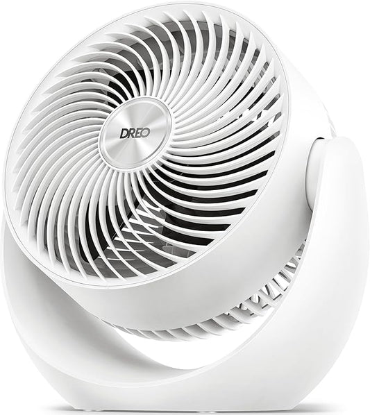 Dreo Fan for Bedroom, Table Air Circulator for Whole Room, 11 Inch, 40ft Strong Airflow, 120° Adjustable Tilt, 28db Low Noise, Quiet, 3 Speeds, 2025 New Desk Fan for Office, Kitchen, Home
