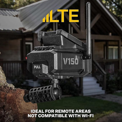 Vosker V150 Twin Pack Solar-Powered LTE Cellular Home Security Outdoor Camera | Motion Activated Photo Capture Nightvision Wireless Camera |Receive Photos (No Video) on Your Mobile App (2 Pack)