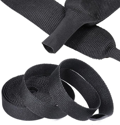Sonoreboom 2 in 1 Heat Shrink Braided Sleeving Fabric Tubing-Ideal fit Irregular Shape Hose/Cable/Wire (1"(25mm), 14FT)