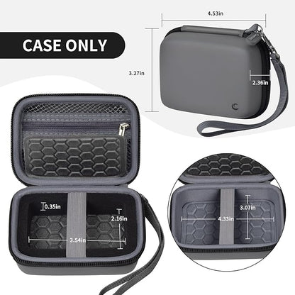 Carrying & Protective Case for Digital Camera, AbergBest 21 Mega Pixels 2.7" LCD Rechargeable HD/Kodak Pixpro/Canon PowerShot ELPH 180/190 / Sony DSCW800 / DSCW831 Cameras for Travel - Dark Grey