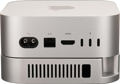 Psitek Mac mini M4 Stand, Silver Holder for Mac mini 2024-2026 Ventilation Heat Dissipation Cooling Desk Mount Accessories