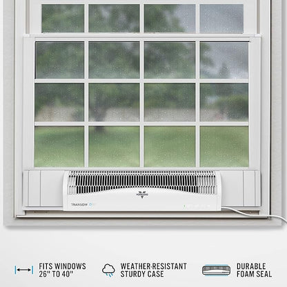 Vornado TRANSOM AE Window Fan Works with Alexa, 4 Speeds, Reversible Exhaust Mode, Weather Resistant Case, Whole Room,White