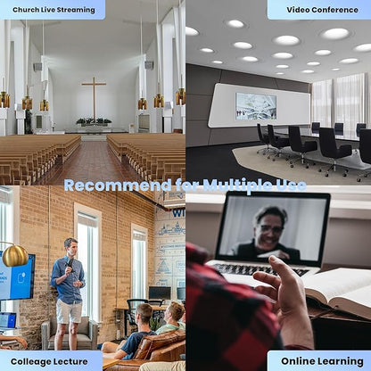 TONGVEO PTZ Camera HDMI/USB 10X Optical Zoom 60fps 1080P Video Conference Camera for Church Worship Live Streaming Meeting Online Learn with Zoom YouTube OBS and More