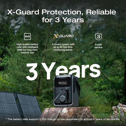 EF ECOFLOW TRAIL 300 DC Solar Generator with 110W Solar Panel, 288Wh LiFePO4 Power Bank, Power Station, for Camping, Travel, and Emergency Power
