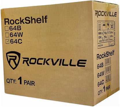 Rockville Pair ROCKSHELF 64C V2 Classic Wood 400W 6.5" Bookshelf Speakers/4 Ohm, Kevlar Woofers, Silk Dome Tweeter, MDF Cabinet, for Home Theater and Stereo Audio