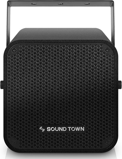Sound Town Commercial Sound System with a 3-Zone Low-Impedance Bluetooth Amplifier, 6 x 5 Coaxial Wall-Mount Speaker Set for Indoor Installation, Black (STCA6130X6CM5B)
