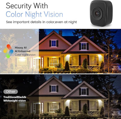 abetap 8MP 4K Window-Mounted Security Camera, Ultra-Clear Color Night Vision, Built-in Powerful Magnetic Mount, 24/7 Continuous Local Recording, No Subscription Required, Dual-Band 2.4G & 5GHz WiFi