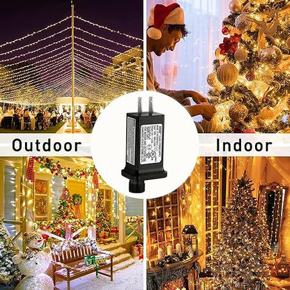 Replacement 24V 0.25A LED Transformer Model JT-DC240V025-C Class 2 Power Supply IP44 LED Light Controller Low Voltage Transformer for Halloween Christmas Holiday String Light