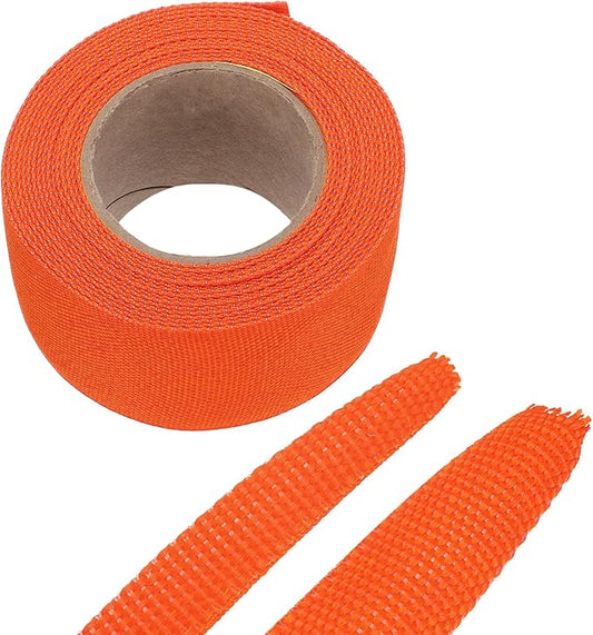 MECCANIXITY Braided Cable Sleeves Heat Shrinkable Fabric Sleeving, 1 3/8" 16ft Orange 2:1 Ratio Heat Shrinkable Cord Protector for Harness Cable, Network Cable Protection, Cable Management