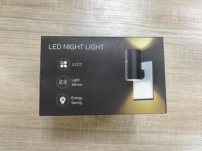 NIORSUN Night Lights Plug into Wall, Dimmable with 3 Color Modes & Auto On/Off Sensor, Ultra-Slim Nightlight for Hallway, Bathroom, Bedroom, Nursery, Kitchen (6 Pack, Black)