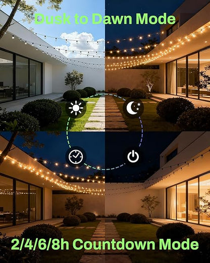 BN-LINK Outdoor Light Timer, Waterproof Plug-in Dusk-to-Dawn Controller with 3 Grounded Outlets for Christmas & Halloween String Lights, 15A 1/2HP, ETL Listed, 100 ft RF Range, Remote Included