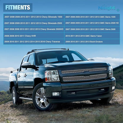 Nilight Power Master Window Switch Compatible with 2007 2008 2009 2010 2011 2012 2013 Chevy Silverado 1500 2500HD 3500HD GMC Sierra Yukon 2009-2016 Chevy Traverse Replacement Button Windows Switches