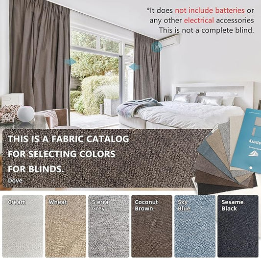 SmartWings Drapery Fabric Samples, for Custom Curtain Fabric Selection, Various Styles for Indoor Room, Multi Color