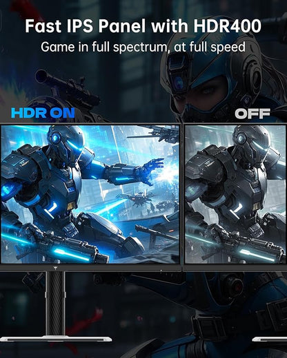 KTC 27 Inch Gaming Monitor 4K, Dual Mode UHD 160Hz & FHD 320Hz, PD 90W Type-C, HDR 400, Fast IPS, 125% sRGB, Adaptive Sync, HDMI 2.1&DP 1.4, Eye Care, Tilt/Swivel/Pivot/Height Adjustment, VESA, H27P6
