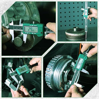 SK 6-Inch Digital Calipers, Vernier Caliper with Large LCD Screen, Caliper Measuring Tool with Auto-Off Feature, Inch/Millimeter/Fraction Conversion, ±0.001" Accuracy