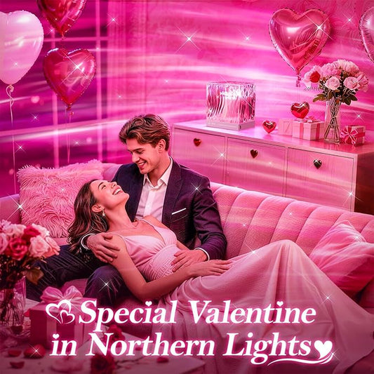 Valentines Day Gifts,White Noise Sound Machine+18 Colors+Bluetooth Music+Remote Control Northern Lights Projector Aurora Light Projector for Bedroom,Cool Things Birthday Gifts Relaxation Gifts for Her