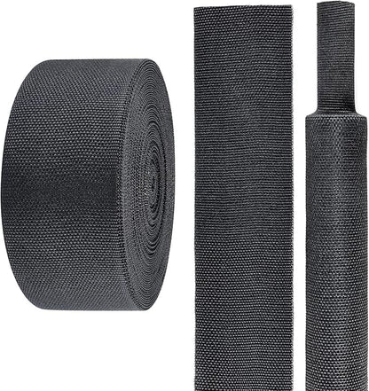 Sonoreboom 2 in 1 Heat Shrink Braided Sleeving Fabric Tubing-Ideal fit Irregular Shape Hose/Cable/Wire (1-3/8"(34mm), 32FT)