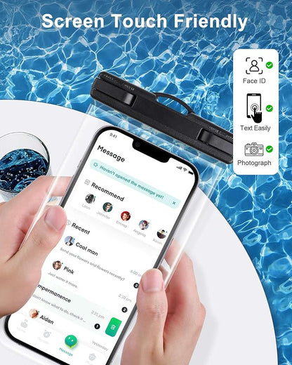 2025 Waterproof Phone Pouch: 3 Pack Cruise Ship Essentials Must Haves Dry Bag for Beach Vacation Essentials Accessories, Water Proof Phone Case for iPhone 16 15 14 13 12 Pro Plus Max Galaxy