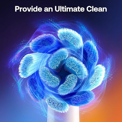 Bitvae R1 Rotating Electric Toothbrush for Adults and Kids with 60-Day Battery Life, 8 Brush Heads Rechargeable Power Toothbrush, 5 Modes, Brushing Timer, White