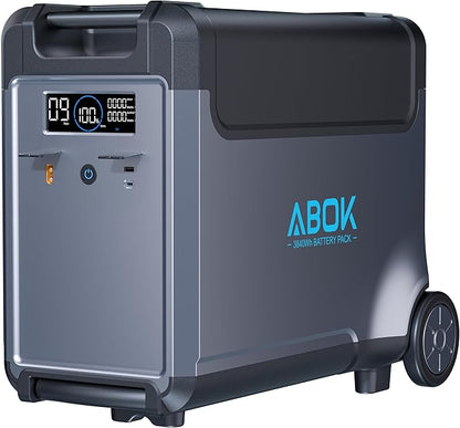 Portable Power Station Extra Battery for Ark3600, 3840Wh LiFePO4 Battery Electric Solar Generator for Garage, Home, Off-Grid Living,Car Refrigerator, Portable Air Conditioner