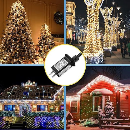 30V 0.2A LED Controller with Extension Cord, Replacement Model JT-EL/FC300V0200-C Class 2 Power Supply IP44 Low Voltage Transformer for Halloween Christmas Light