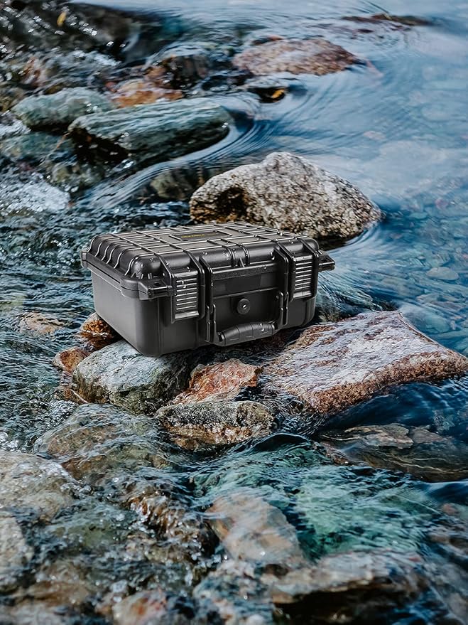Olympia 13.47" Waterproof Hard Case with DIY Customizable Foam, Fit use of Gear, Equiment, Camera and so on