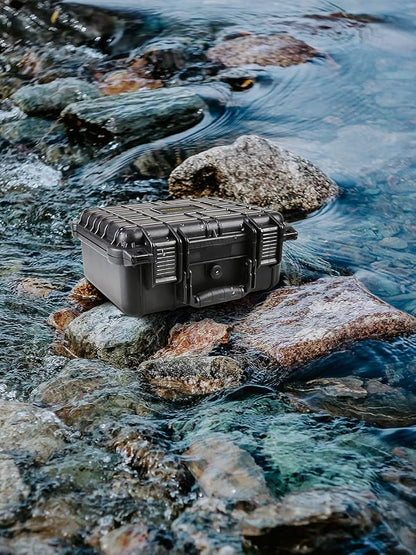 Olympia 13.47" Waterproof Hard Case with DIY Customizable Foam, Fit use of Gear, Equiment, Camera and so on