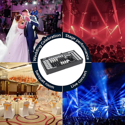 DMX Controller DMX Console,192CH Dmx512 Console Controller Panel Use for Editing Program of Stage Lighting Runing