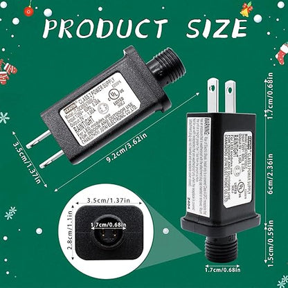 5V 1A Replacement LED Transformer Model JT-DC050V1000-C Class 2 Power Supply IP44 LED Light Controller Low Voltage Transformer for Halloween Christmas String Light Inflatable Decorations