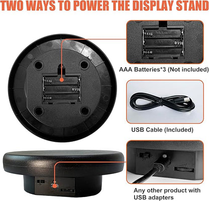 6.3 inch / 4.4LBS Load, 360 Degree Electronic Turntable Display Stand for Photography Products (16CM White)