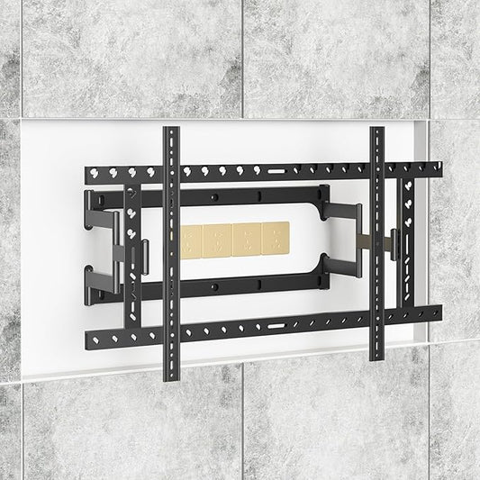 HILLPORT 98 Heavy Duty 75 85 86 100 110 120 inch TV Wall Mount Slim Extra Large Screen Recessed for Flat and Curved, Extended Arm Swivel Mount, Max VESA 1000x600mm, Up to 176.4lbs DY1020L