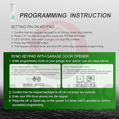 Genie Garage Door Opener Keypad & Remote GK-R G3T-R, Wireless Keyless Intellicode【10-Year-Warranty】