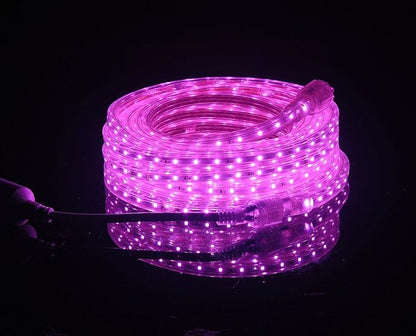 CBConcept UL Listed, 6.6 Feet, 720 Lumen, Pink, Dimmable, 110-120V AC Flexible Flat LED Strip Rope Light, 120 Units 3528 SMD LEDs, Indoor Outdoor Use, Accessories Included, Ready to use