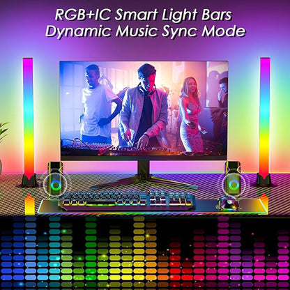 16.5" Smart Light Bar, LED Light Bar for Room, 16 Million Colors Changing, 213 Preset & 8 Scene Modes, Dynamic Music Sync, 3 Control Modes, RGB & IC Ambient Backlight for TV, Gaming Room