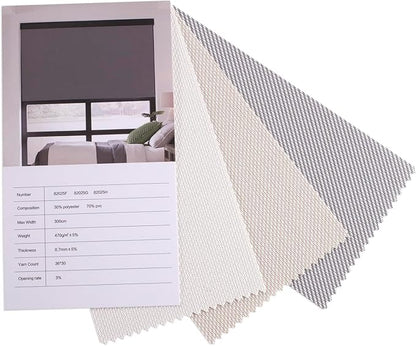 Zshine Motorized Blackout Window Blinds Customize Width (23-95 Inches) Remote Control Wireless and Rechargeable Roller Shades Blinds for Windows, Home, Office, Hotel, Club, Restaurant(Swatch 1)