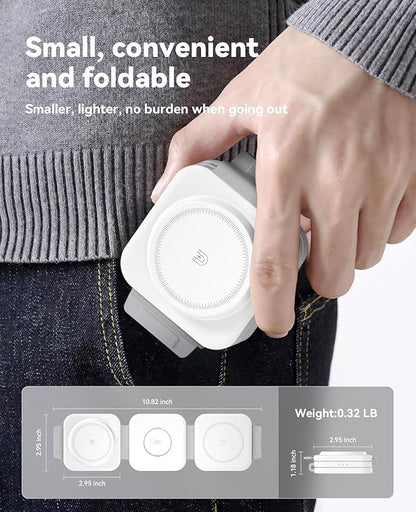 3 in 1 Charging Station for Apple Multiple Devices, Foldable Magnetic Fast Wireless Charger Dock, Travel Charging Pad for iPhone 16 15 14 13 12 Pro Max Plus Apple Watch Series & AirPods 4/3/2/Pro