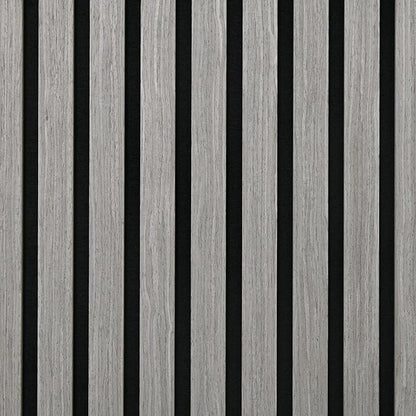 HOMCOM 4 Pack 3D Acoustic Panels, 24" x 24" Soundproof Wood Panels for Wall, Wood Slat Wall Paneling for Interior Ceiling, Office, Home Theater, Studio, Gray