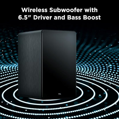 TCL Q75H 5.1.2 Sound Bar with Wireless Subwoofer for Smart TV | Dolby Atmos DTS:X Auto Room Calibration | 620W Power Bluetooth Home Theater Speaker | App Control & Remote Control | Latest Model