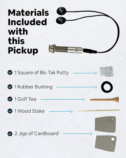 Journey Instruments Passive Piezo Ukulele Acoustic Pickup – EP003K Two Balanced German-made Passive Pickup Elements – Piezo Pickup for Ukuleles (Ceramic)