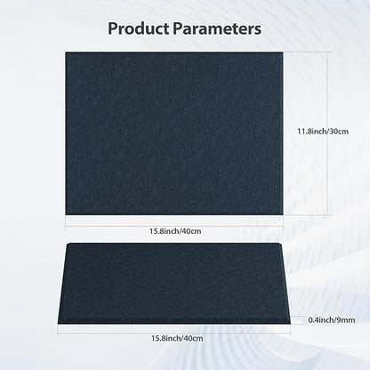 Amantech 12 Pack Acoustic Panels Self Adhesive Sound Proof Foam, High Density Sound Acoustic Panel, 16X12X0.4 Inch 4:3 Rectangle Panels in Home, Office, Reccording Room, Studio,More(Dark Blue)