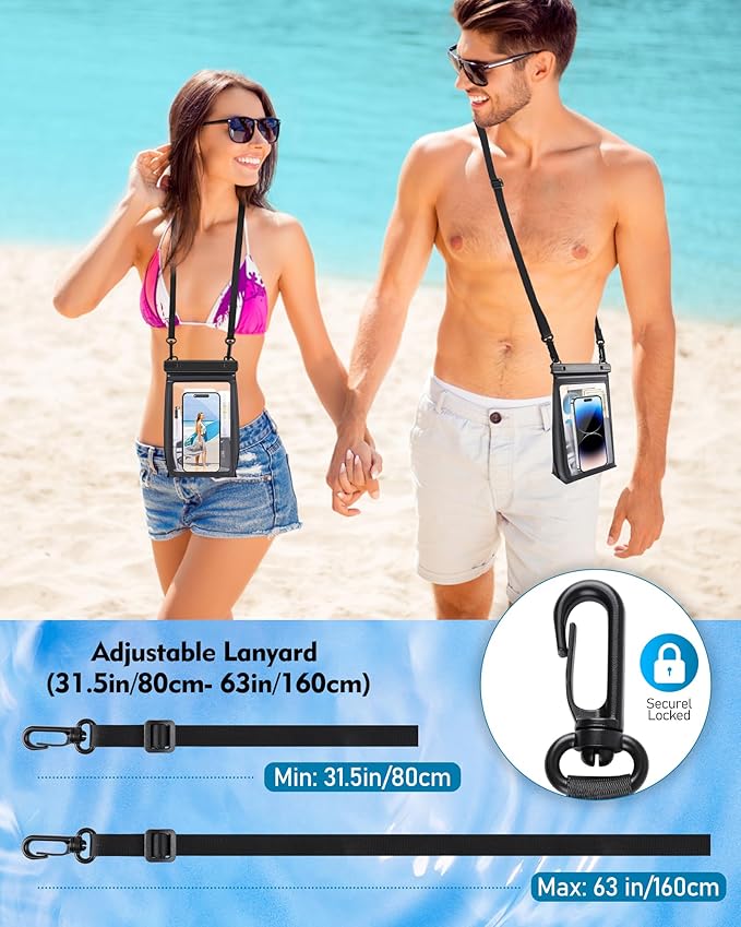 Large Waterproof Phone Pouch, Floating Dry Bag for iPhone 14 13 12 11 Pro Max Galaxy S22 S21 Large Capacity Waterproof Bag Sunscreen Glasses Storage Universal Dry Pouch for Swimming Rafting Boating