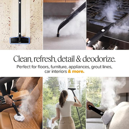 Dupray Neat Steam Cleaner with 22 Accessories, Multipurpose Steamer for home Chemical-Free Cleaning, *Kills 99.9% of Bacteria & Viruses (incl. 8 microfiber pads)