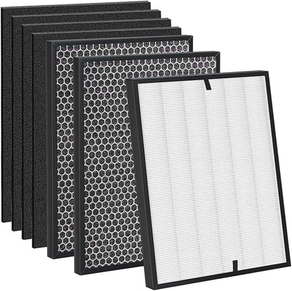 Amboseli 7- Pack 3000 Replacement Filters Compatible with Air Doctor 3000 Serie Air Purifier,Include 1 FLliter, 2 Activated Carbn and 4 Extra Carbn Pre-Filters