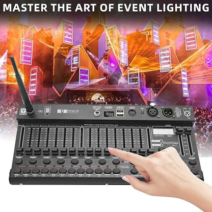 Ygybeyond Wireless DMX 384Controller,384-channel, DMX512, Controller, Dmx-384 Contooller, Stage Lighting Equipment & Accessorie For Dj, Ktv, Large Concert, DMX Light Controller (384 channel DMX-384)