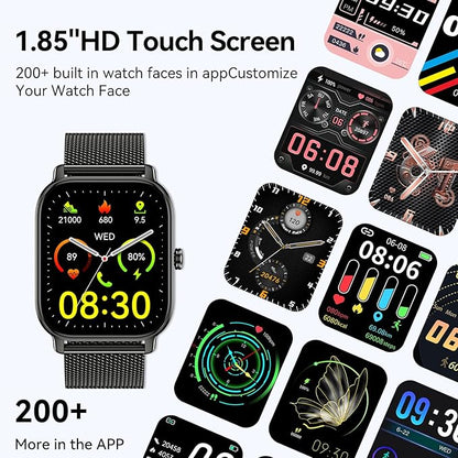 Smart Watch for Men Women Fitness: Waterproof Make Answer Call Running Smartwatch for Android Phone iPhone Samsung Compatible Digital Mens Watches SpO2 Sleep Heart Rate Monitor Step Pedometer Tracker
