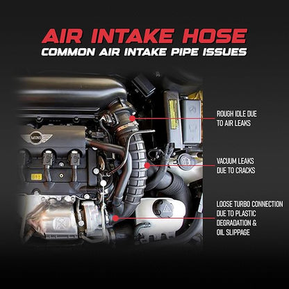 Engine Air Intake Hose by AA Ignition - Compatible with Mini Cooper S 1.6L - 2011-2015 Countryman S, 2013-2016 Paceman S - 13717627501, 13717602692, 13717607778, R55 R56 R57 R58 R59 R60 R61 N18