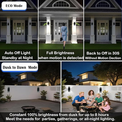 iYogaled Dusk to Dawn Motion Sensor Porch Light with 3 Lighting Modes, Modern Up Down Wall Sconce with GU10 Bulbs, Heavy Aluminum Exterior Light Fixtures for Entryway, Patio, Garage,ETL Listed