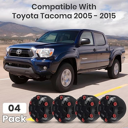 4 Pack - 2nd Gen Tacoma Accessories AC Knob Upgrade - 2005,2006,2007,2008,2009,2010,2011,2012,2013,2014,2015 Tacoma Climate Control Dial Mods Set - for Toyota Interior Replacement Kit
