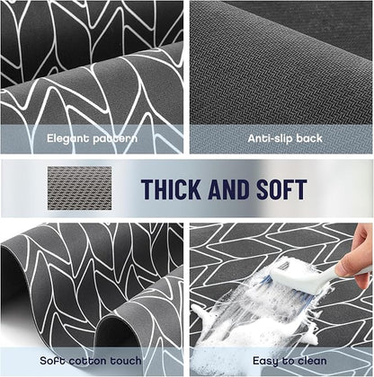 Teenyyou 2 Pcs 26" x 18" Dryer Top Protector Mat, Washer and Dryer Topper, Non Slip Waterproof Machine Cover Dust Proof Quick Drying Topper Pad for Laundry and Kitchen (Classical)
